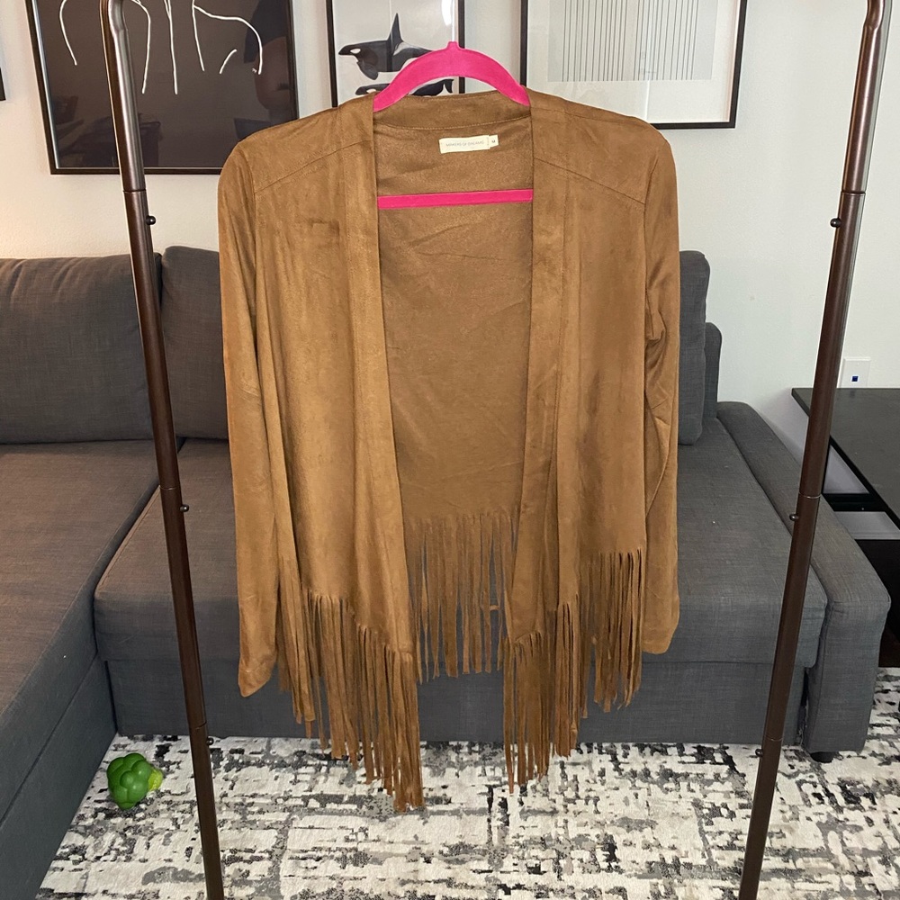 Vintage brown jacket with fringe